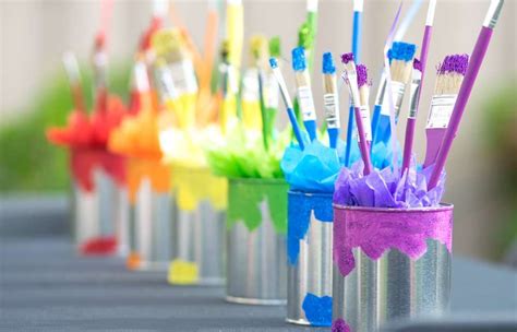 Rainbow Paint Party Birthday Party Ideas Photo 12 Of 35 Painting
