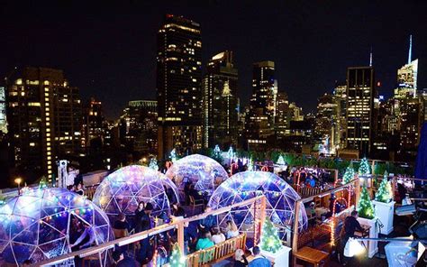 Grab A Drink At This Rooftop Igloo Bar In New York City Rooftop Bars