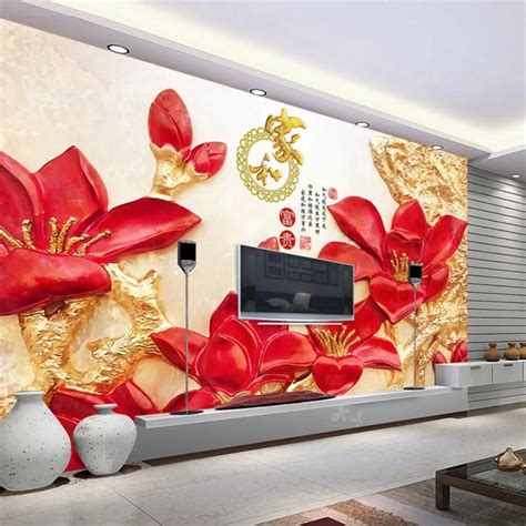 Beibehang Custom Wallpaper 3d Mural High Definition Flowers Rich