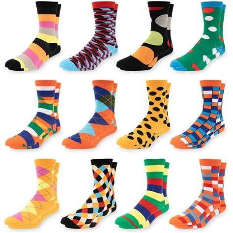Mitch Bogen Mens Colorful Dress Socks Fun Patterned Funky Crew