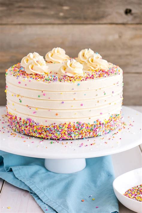 This Classic Vanilla Cake Pairs Fluffy Vanilla Cake Layers With A Silky