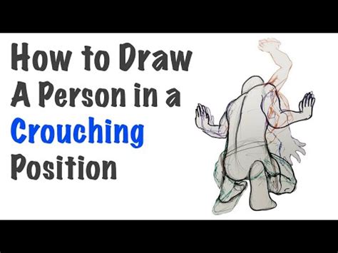 How to draw the difference between running and walking? How to Draw a Person in a Crouching Position (view from ...