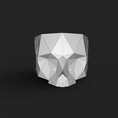 3d Model Of A Low Poly Skull For 3d Printing 3d Model 3d Printable