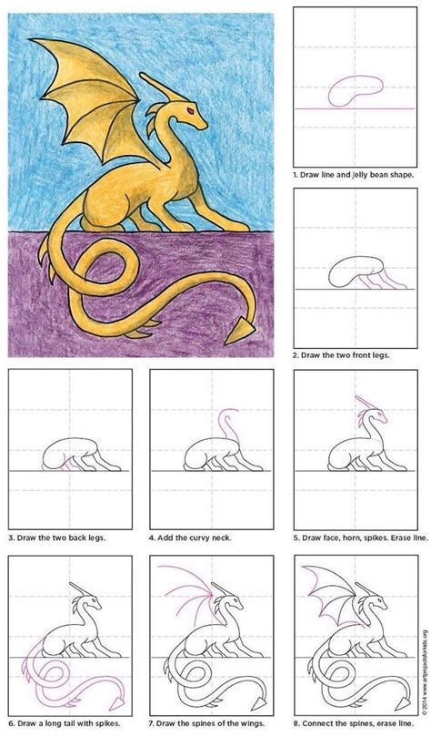 How To Draw A Dragon Step By Step For Beginners Ellan Dupree