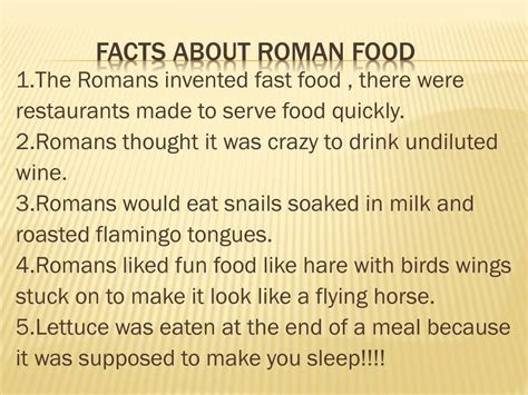 Ppt Roman Food Powerpoint Presentation Free Download Id1601774