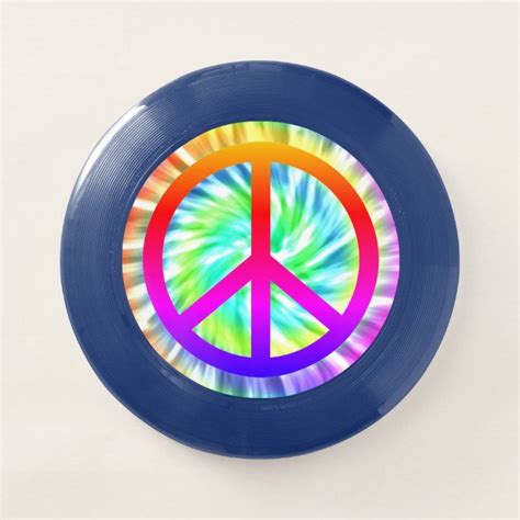 Tie Dye Peace Sign Design Wham O Ultimate Frisbee Zazzle Ultimate