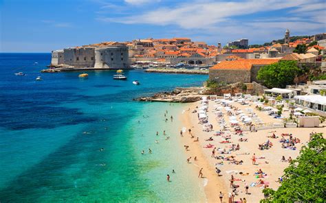 Banje Beach Dubrovnik Croatia Beautiful Beach Hd Wallpaper Download