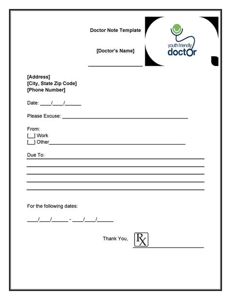 Free Doctor Note Excuse Templates Templatelab Doctors Note
