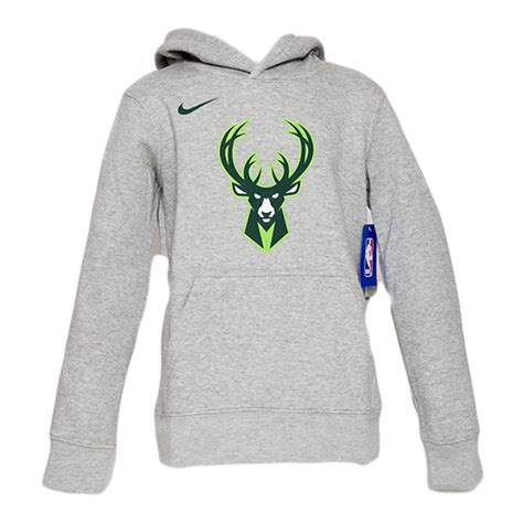 Nike Nba Milwaukee Bucks City Edition Flip Logo Essential Youth Hood