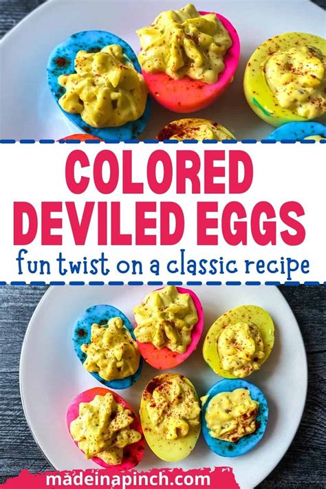 Spring Colored Deviled Eggs Classic Recipe Made In A Pinch