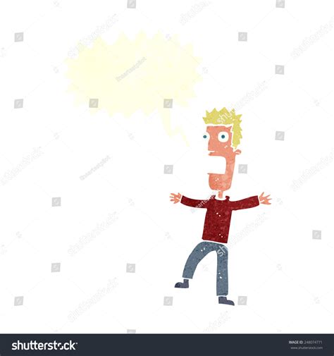 Cartoon Terrified Man Stock Vector Royalty Free 248074771 Shutterstock