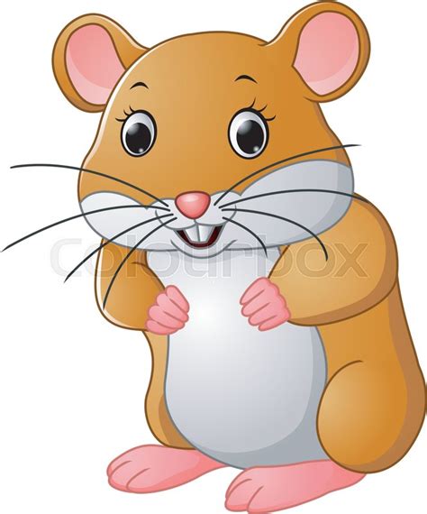 Illustration Of Cute Hamster Cartoon Stock Vector Colourbox