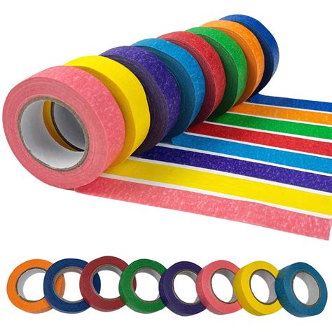 8 Rolls Colored Masking Tape Painters Tape Artist Tape