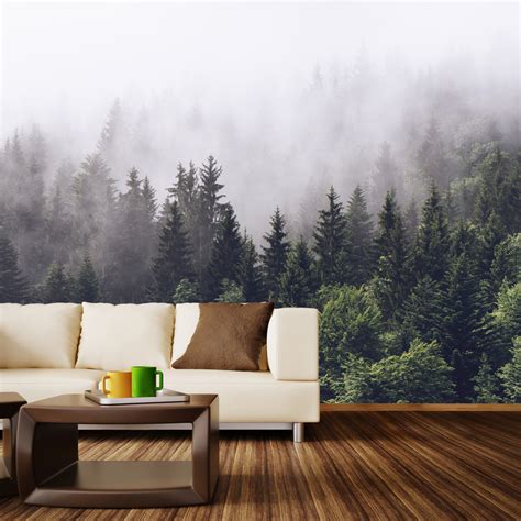 Misty Forest Wall Mural 100w X 100h Walls Need Love Touch Of Modern