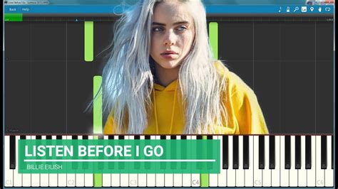 How To Play Listen Before I Go By Billie Eilish Piano Tutorial Youtube