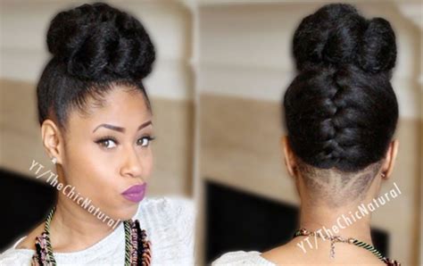 Black Updo With An Upside Down Braid Braided Hairstyles Updo Trendy