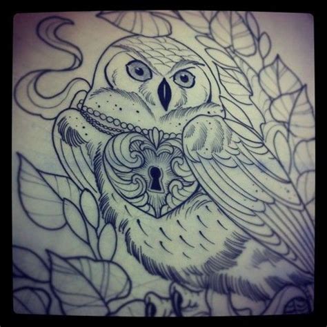 23 Best New School Owl Tattoo Outline Images On Pinterest