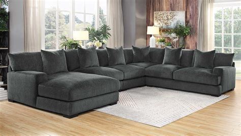Winifred gray sofa set, 2 pc jitterbug gray sofa love set. Homelegance Worchester Sectional Sofa Set - Dark gray ...