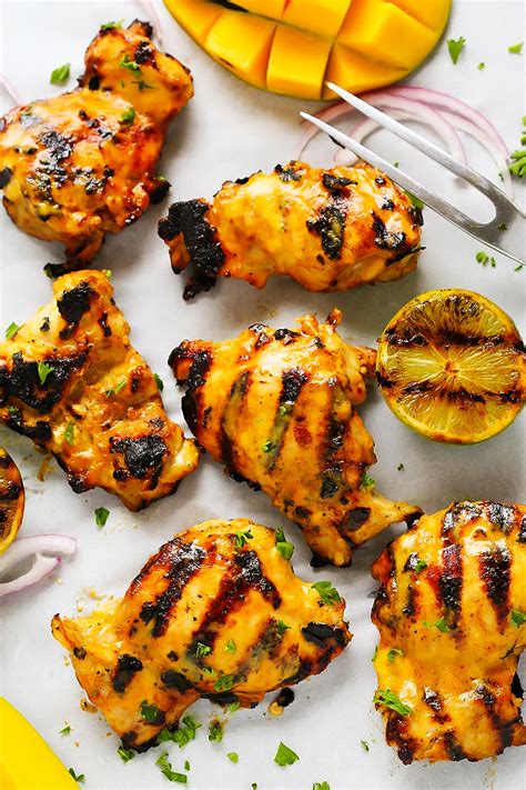 Simmer until chicken is no longer pink in the center and the juices run clear, about 10 minutes. Grilled Mango Chicken Recipe with Fresh Lime | Platings ...