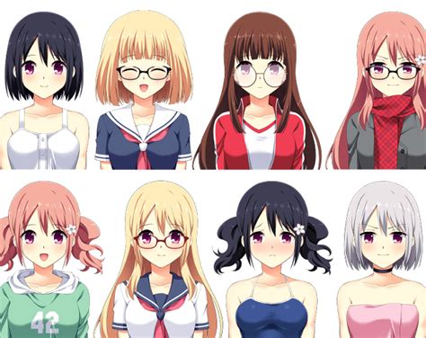 Comments 66 To 27 Of 70 Female Character Sprite For Visual Novel By