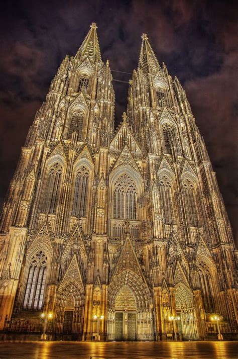 Cologne Cathedral At Night Stock Image Image Of Illuminated 104420393