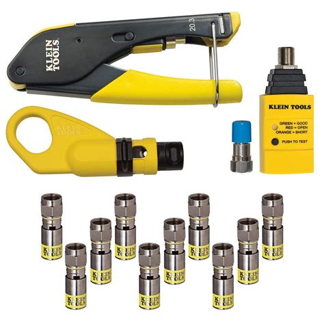 Klein Tools Coax Installation And Testing Kit With Connector Vdv002818