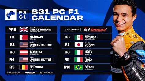 F1 Season 31 Calendar Premiersimgl