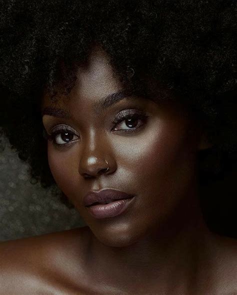Dark Skin And Makeup Afro Textures Beautiful Black Women