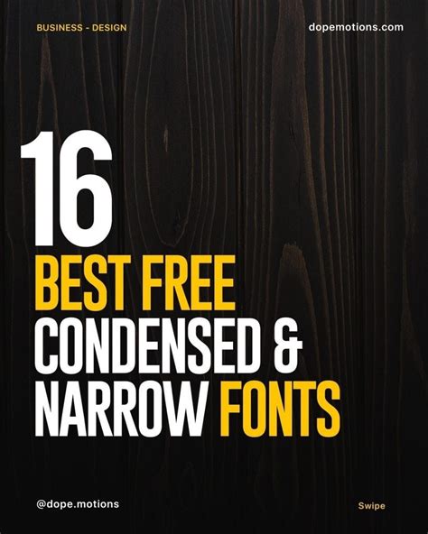 16 Best Free Condensed And Narrow Fonts By Ruslan Galba Hellotegra