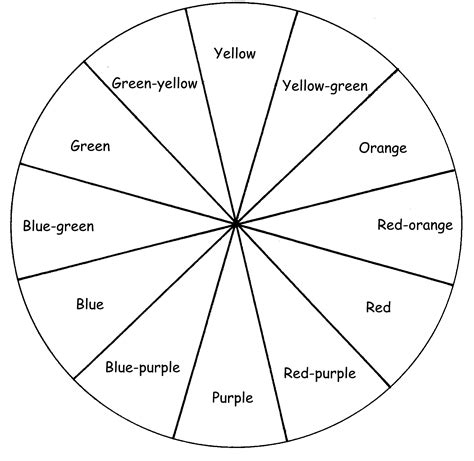 12 Color Theory Worksheet
