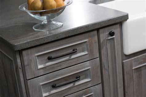 Natural woods make the highest quality kitchen cabinets by far. Weathered Wood Kitchen Island - Contemporary - Kitchen ...
