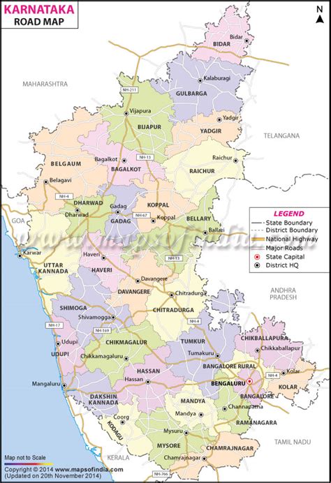 Welcome to karnataka tourism one state. Karnataka Road Map