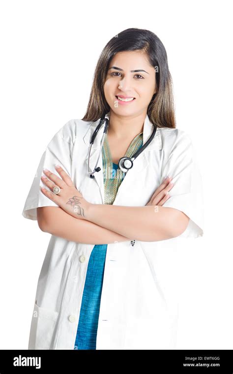1 Indian Woman Doctor Posing Stock Photo Alamy