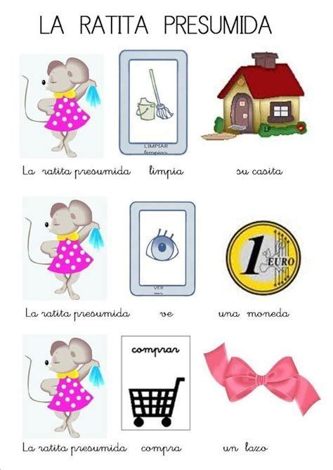 Cuentos Infantiles Con Pictogramas La Ratita Presumida Elementary