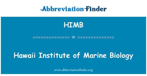 Himb Definición Hawai Instituto De Biología Marina Hawaii Institute