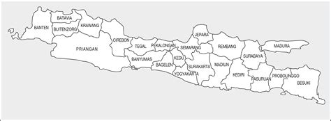 Peta Pulau Jawa Lengkap Jawa Tengah Barat Timur Banten And Dki