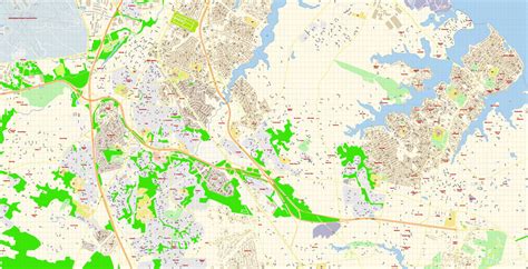Severna Park Annapolis Maryland Map Vector Exact City Plan Detailed