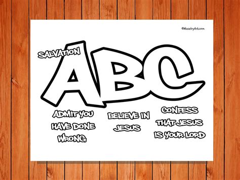 Biblically this salvation means to be saved from death. Salvation ABC Printable Coloring Page • MinistryArk