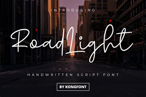 Road Light Free Fonts Script And Handwritten Fonts