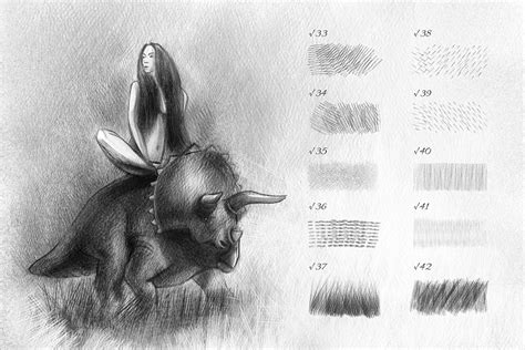 Pencil Photoshop Brushes By Pixelbuddhagraphic Graphicriver
