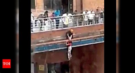 Noida Woman Jumps Off Hospital Floor Rescued By Student Noida News