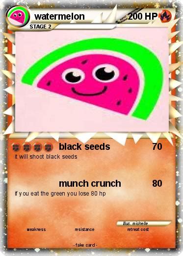Pokémon Watermelon 8 8 Black Seeds My Pokemon Card