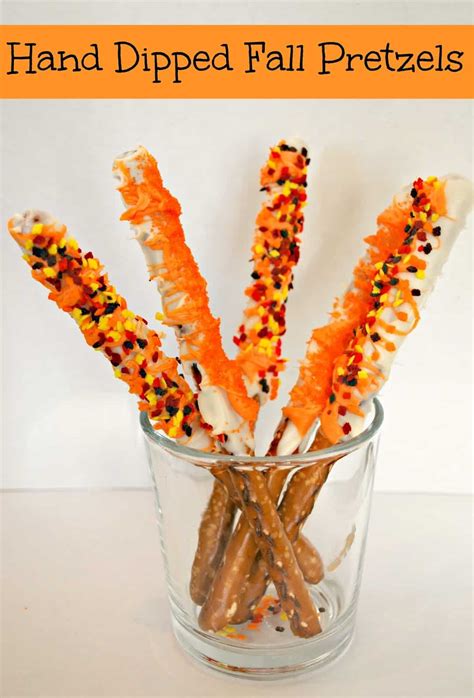 Fall Snack Hand Dipped Fall Pretzels Mess For Less