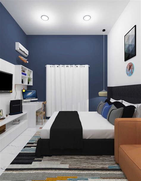 Perpaduan putih dan hijau membuat kamar tambah asri bak tidur di alam. Project Interior Kamar Tidur Anak Cowok desain arsitek oleh Eza Bagus Pribadi - ARSITAG