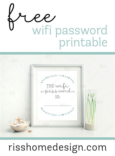 Free Wifi Password Printable For Your Home Awesome To Display In A