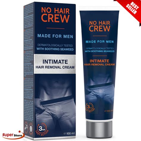 Mens Intimate Genital Hair Removal Cream For Sensitive Areas Extra Gentle 100ml Greytree Pl