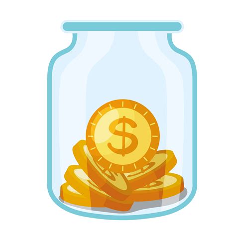 Donation Jar Glass With Coins Money 1838927 Vector Art At Vecteezy