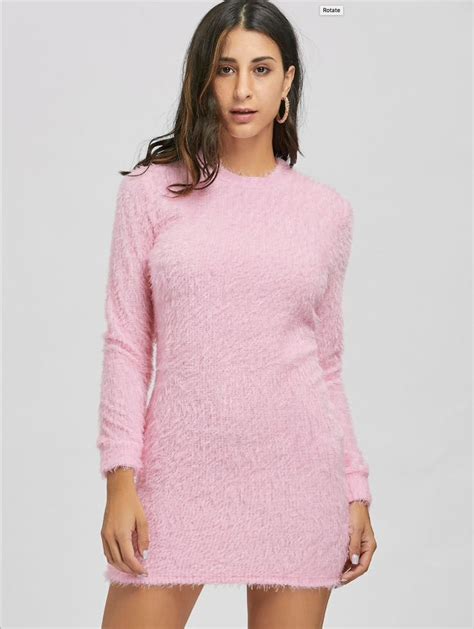 Pin By Stacy💋 ️💋bianca Blacy On Clothing Pink Sweaterdresses Fuzzy Sweater Dress Sweater