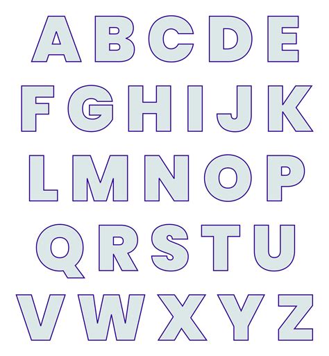 3 Inch Printable Letter Stencils