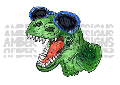 25 Dinosaur With Sunglasses Terifranciszek